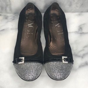 AGL Jeweled Cap Toe Ballet Flats